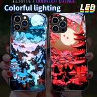 Night View glass LED light glow phone case for Samsung phone case S21+ S21ULTRA S22 S22ULTRA S20ULTRA S23ULTRA S23+ S20 S21 S20+ S22+ S20 FE S10 S10+ S9 S10E S9+ S24Ultra S24+ S24
