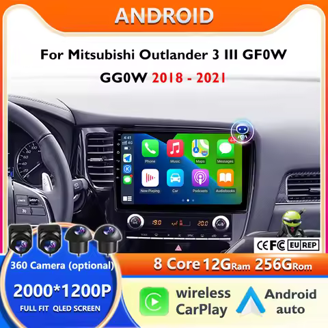 WIFI For Mitsubishi Outlander 3 III GF0W GG0W 2018 - 2021 Car Radio Multimedia Video Player Navigati