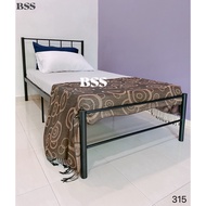 BSS J315 Design Super Strong Base Heavy Duty Single Metal Bed Frame Beautiful Design Iron Single Bed