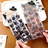 2 Sheets Cute 3D Puffy Stickers Kawaii Cat Animal Epoxy Resin Stickers  Bubble Stickers for Scrapboo