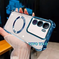 VIVO Y21D 2025 New Case Magnetic Shockproof Transparent With Magnet Ring 2025 New Design Clear Casin