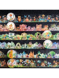 1 Roll 78.74inch(200cm) Strange Fairy Tale World Series Stickers On Roll Cutting Decor Scrapbooking 