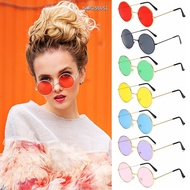 NARCISSUS13A0E Metal Sunglasses Fashion Hippie Disco Circle Glasses
