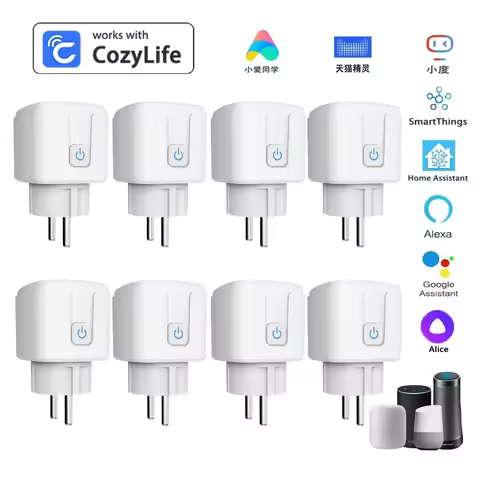 CozyLife 16A EU Smart Socket WiFi Smart Plug Timing Function Voice Control Smart Wifi Sockets Works 