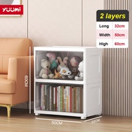 Yuumi New Large Space Transparent Almari Baju Plastik Cabinet Storage Box Cabinet Kitchen Chest Drawer Kabinet Dapur Wardrobe Clothes Cupboard 衣橱