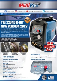 MULTIPRO MESIN LAS ALUMUNIUM ARGON AC DC TIG 220AD MJB PROMO