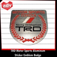 TRD Motor Sports Aluminum Sticker Emblem Badge