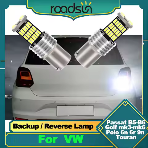 2pcs LED Reverse Light Blub Lamp P21W BA15S Canbus For VW Passat B5 B5.5 B6 Golf mk3 mk4 mk5 mk6 3 4