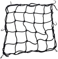 SHTSH 30X30cm Bike Net Cargo Net Latex Bungee Material Mesh 6 Hooks Rear Rack Luggage Hollow Holder Cargo Car Motorcycle For MTB (Color : Black)