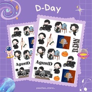 D-DAY - suga agustd chibi sticker set A5 decorative decal stickers