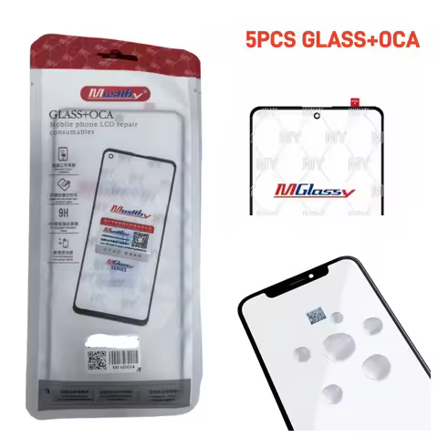 5PCS Musttby Front Glass Lens Screen Touch panel with OCA For Motorola G22 G32 G42 G52 G62 G72 G82 E