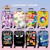 【In Stock】Happy Departure Fashion Luggage Cover Washable Suitcase Protector Anti-scratch Suitcase Co