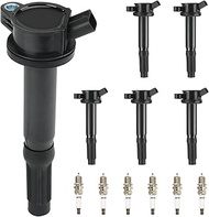 Ignition Coils Pack & Iridium Spark Plugs UF486 for Ford Fusion Lincoln Zephyr Mazda Tribute Mercury