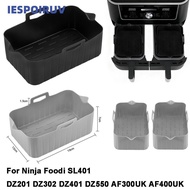 IESPOIRNC Air Fryer Basket, Silicone Reusable Air Fryer Baking Tray, Rectangle Air Fryer Mold Tray f