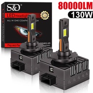 80000LM D1S D3S Led D2S D4S D5S D8S LED Canbus Headlights HID D1R D2R D3R D4R D5R D8R Bulb 130W Car 
