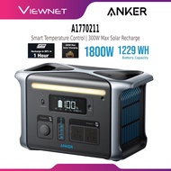 ANKER A1770211 POWERHOUSE 757 PORTABLE POWER STATION 512WH | 1500W | 300W MAX SOLAR CHARGING  | 13 P