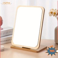 RTJIFSS99 Vanity Mirror, Single Sided Rotating Makeup Mirror, Fashion Folding Design Wooden HD Deskt