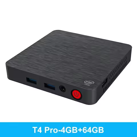 Suitable for Lake Processor N3350 Mini PC Beelink T4 Pro 4K 4GB 64GB BT4.0 1000M AC Wifi 2 * HD 3 * 