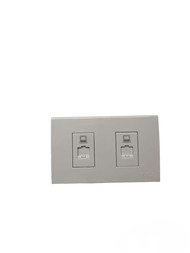 LAN Outlet with Plate ( T&J) Cat6 Outlet Available in 1 Gang and 2 Gang
