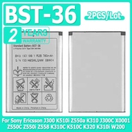 2pcs/lot Battery BST-36 780mAh For Sony Ericsson J300 K510i Z550a K310 J300C X0001 Z550C Z550i Z558 