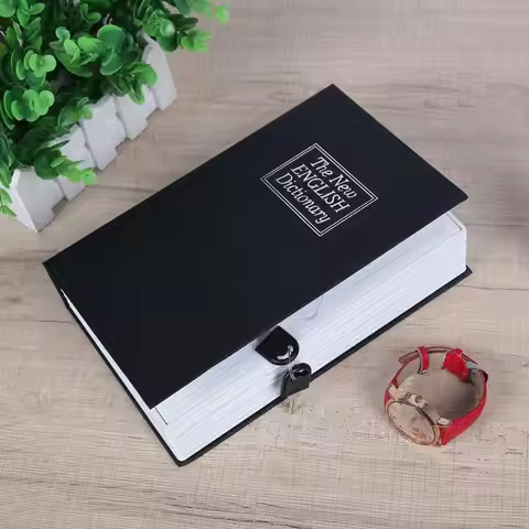 Creative Safe English Dictionary-shaped Money Box with Key Cash Coin Book Money Box Money Box
