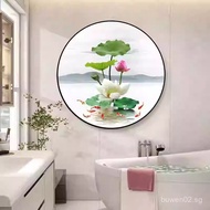 Lotus Wall Sticker Bathroom Toilet Lotus Picture Sticker Carp Cleanliness Decorative Painting Lotus 