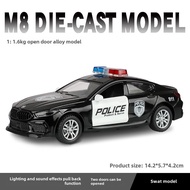 Alloy BMW Police Car Kids Toy Car Large Artificial Car Model Public Security Boy Toy Car Car