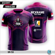 DJ Esports baju gamers ff/baju gamers ff nickname guild/Jersey Esport Gaming ROG/FF/PUBG/ML/COD Full