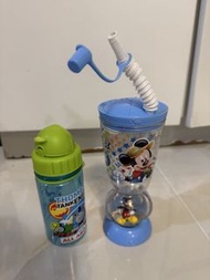 迪士尼米奇吸管杯 & 湯瑪士小火車水壺