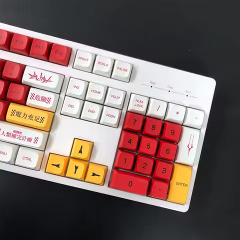 GMK EVA 02 Keycap XDA Profile Keycaps PBT Double Shot Key Caps Set ISO Enter 7U Spacebar for Custom 