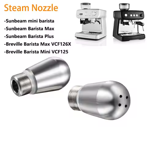 3/4 Hole Coffee Steam Nozzle Milk Foam Tip for Breville VCF125 Mini Barista Sunbeam EM4300/EM5300/EM