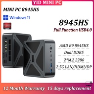MINI PC AMD Ryzen 9 8945HS 2*DDR5 2*M.2 2280 USB4 Full function 2.5G LAN HDMI DP Gaming PC Office Co