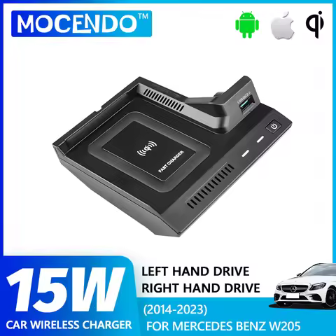 15W car wireless charger phone charger charging case For Mercedes Benz W205 AMG C43 C63 AMG GLC43 GL