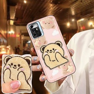 Dirt-resistant Silicone Phone Case For ZTE Blade A72 5G three-dimensional Cute Plush Cartoon Cloth P