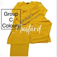 Jawari Suit Wawa Set Baju dan Seluar Muslimah CEY Ironless Group C