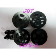 JCT Four-Wheel Drive (Rail Car)-Assembly Parts L126-3 Medium Diameter Five-Star Aluminum Frame [Blac