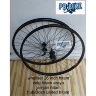 26 inch Araya black bicycle wheelset federal MTB bicycle kalcer commuter rims ready to use rims