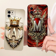 6.1'' For iPhone 12 Case Cover Luxury Fashion A-Z Letters 2D Painted Casing A2403 A2172 A2402 A2404