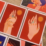 Boho Jewelleries Series, Art Print Illustration,Woman illustration print,fashion illustration,bohemi