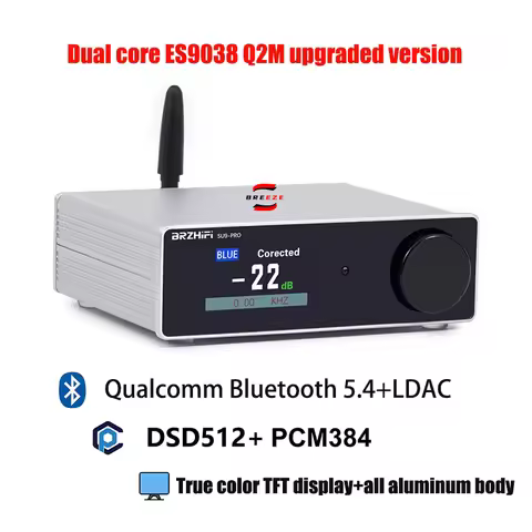 BRZHIFI 2025 New Special Offer SU9PRO Dual Core ES9038 Bluetooth 5.4 USB Decoder HIFI Fever DAC Ear 