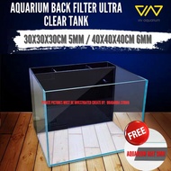 VIV Ultra Clear Aquarium Fish Tank Back Filter Cube Tank 30cm/ 40cm