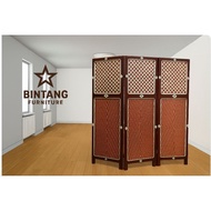 Minimalist Room Divider Screen Synthetic Rattan Room Divider Partition