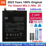 100% Original MI Original Replacement Baery BM3B For MI MIX 2 2S 3400mAh High Capacity one Baeries Free Tools