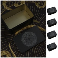 Tarot Deck Holder Iron Tarot Organizer Box Portable Tarot Card Holder Box for Tarot Cards and Game C