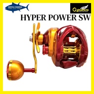 OPASS fishing reel HYPER POWER SW301HG LEFT HANDLE RED GOLD Baitcasting Reel
