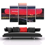Unframed Art 5 Piece Wall Art Canvas Prints Bayern Munich Allianz Arena Group HD Printed Painting Ca