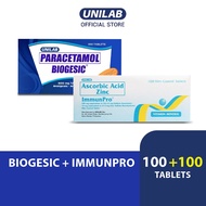 Biogesic 100s + Immunpro Ascorbic Acid with Zinc 100s