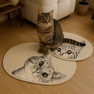 Bedding Factory Direct Sales [AGAPE AGAPE] Curious Cat Mat Floor Carpet Bathroom Door Insole Bedside