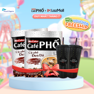 [Tặng ly GOLD Đen] Combo 2 Túi cà phê Phố Đen Đá MacCoffee (560gr - 16gr x 35 gói)