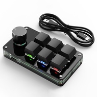 Z7【WVH】-Programming Macro Custom Knob Keyboard 6 Key Copy Paste Mini Button Photoshop Gaming Keypad